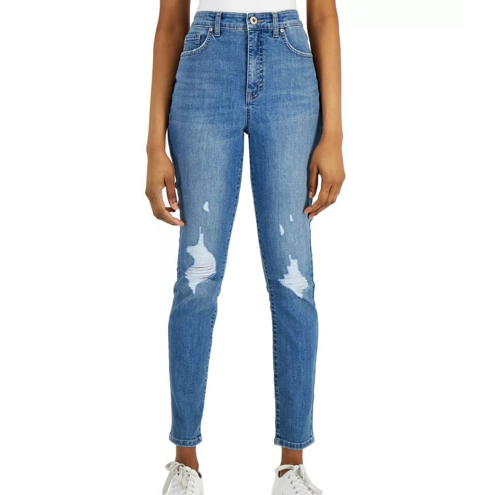 Style & Co Women's High Rise Skinny Leg Ankle Jeans, Epiphany Blue Wash, Size 10